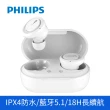 【Philips 飛利浦】TAT1215 真無線藍牙耳機(IPX4 防潑水/藍牙5.1/4色可選)