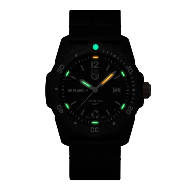 【LUMINOX 雷明時】Bear Grylls NO PLANET B貝爾荒野求生腕錶3722ECO