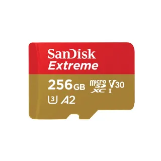 【SanDisk 晟碟】Extreme microSDXC UHS-I 記憶卡 256GB(台灣代理商貨)