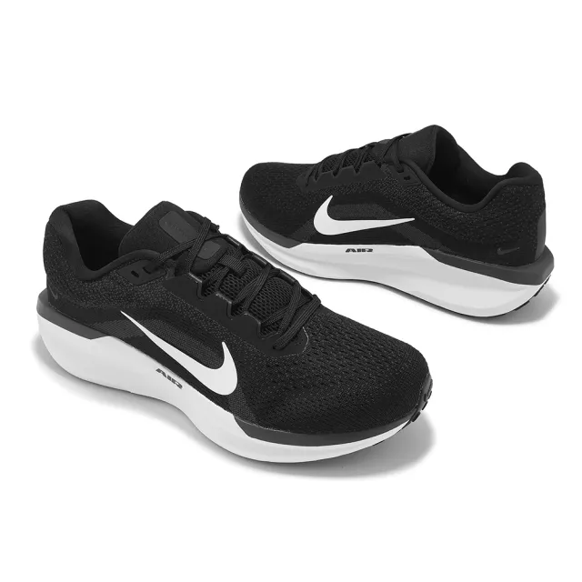 【NIKE 耐吉】慢跑鞋 Air Winflo 11 男鞋 女鞋 黑 白 緩震 回彈 透氣 運動鞋(FJ9509-001)