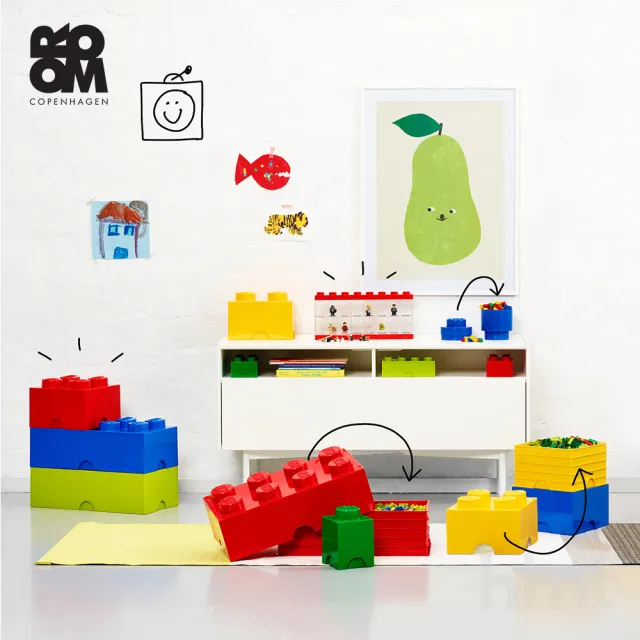 【Room Copenhagen】Room Copenhagen LEGO☆ Storage Brick 8樂高積木經典方塊八收納盒(樂高正式授權商品)