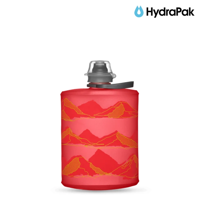 HydraPak Stow Mountain 軟式水壺 紅木紅(軟式水瓶、軟式水壺、登山配件、儲水袋、濾水壺)