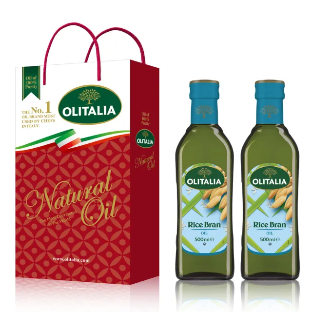 【Olitalia 奧利塔】超值樂活玄米油禮盒組(500mlx 6 瓶)