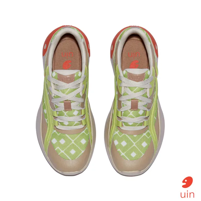 【uin】西班牙原創設計 女鞋 厚底鞋 園林方格彩繪休閒鞋W1380911(彩繪)