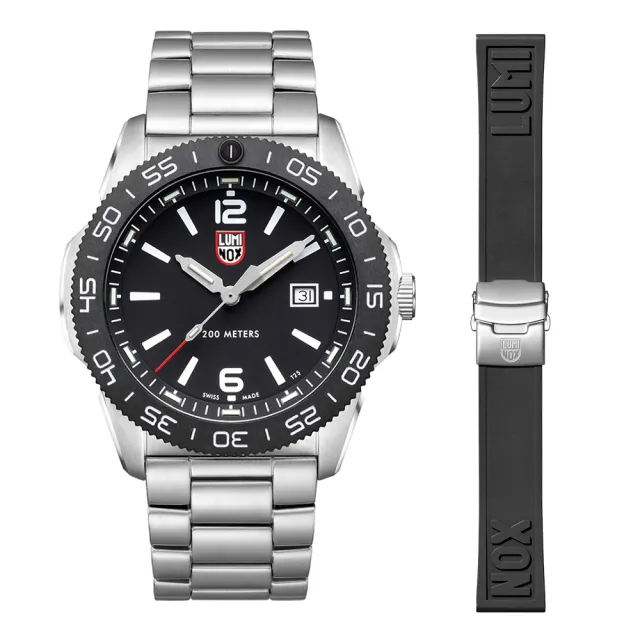 【LUMINOX 雷明時】Pacific Diver太平洋潛行者(石墨黑 /44mm 3122)