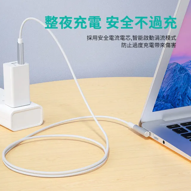 618大促  MacBook磁吸充電線 Type-C轉Magsafe2 PD快充線 2M(蘋果筆電)