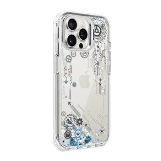 【apbs】iPhone 16/15/14/13/12系列 防震雙料隱形立架水晶彩鑽手機殼(源動)