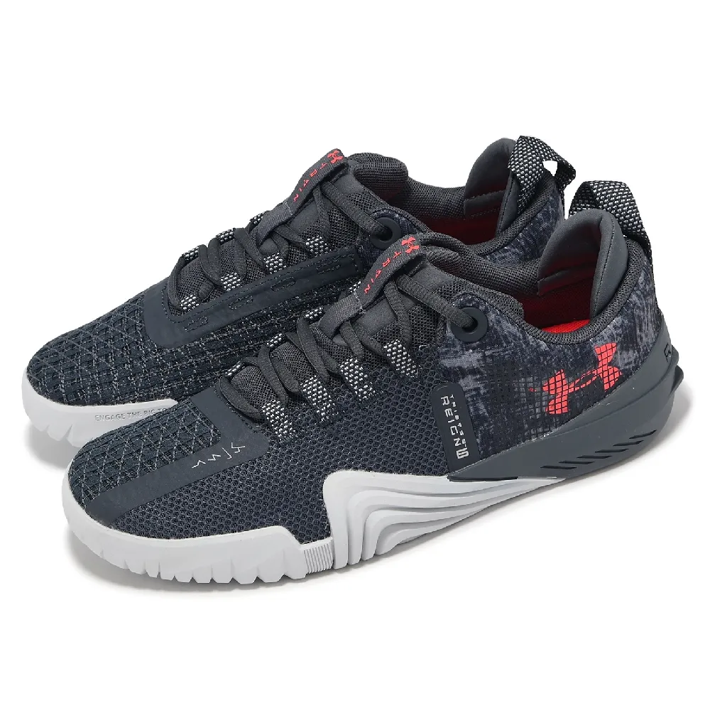 【UNDER ARMOUR】訓練鞋 W TriBase Reign 6 Q1 女鞋 灰 紅 緩衝 支撐 運動鞋 UA(3027353100)