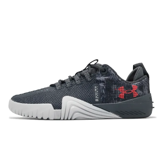 【UNDER ARMOUR】訓練鞋 W TriBase Reign 6 Q1 女鞋 灰 紅 緩衝 支撐 運動鞋 UA(3027353100)