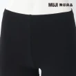 【MUJI 無印良品】女有機棉混彈性天竺一分緊身褲(黑色)
