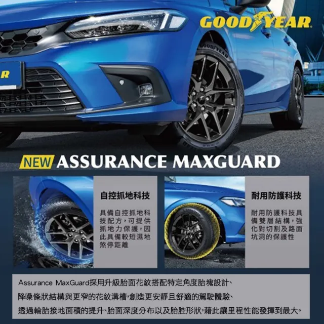 【GOODYEAR 固特異】輪胎固特異AMG-2056515吋_四入組(車麗屋)