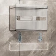 【Dagebeno荷生活】新款輕奢浴室防水壁掛面紙盒 雙層防潑水透明紙巾盒(2入)