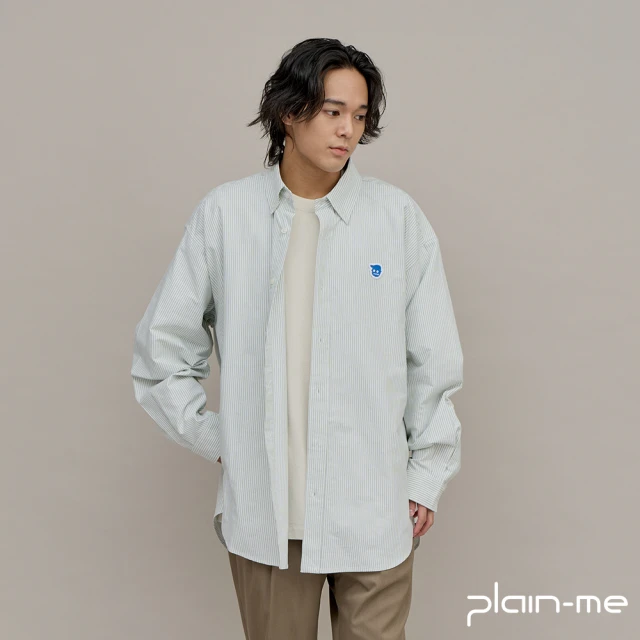 plain-me 小Plogo長袖牛津襯衫 PLN3330-242(男款/女款 共3色 襯衫 休閒長袖上衣)