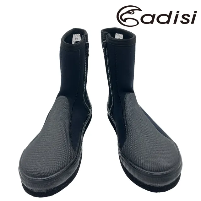 【ADISI】長筒防滑鞋/黑色/長橡膠片/AS24010(23~30 溯溪 浮潛 潛水 止滑 菜瓜布)