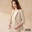 【SST&C 新品９折】米色方領七分袖西裝外套7162403008