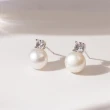 【MiiK】925銀針 耳環 抗敏 鋯石 淡水珍珠《凝結》(銀針耳環 短耳環 淡水珍珠耳環 鋯石)