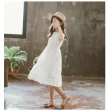 【小衣衫童裝】中大童蕾絲背心裙白色無袖公主洋裝(1130403)
