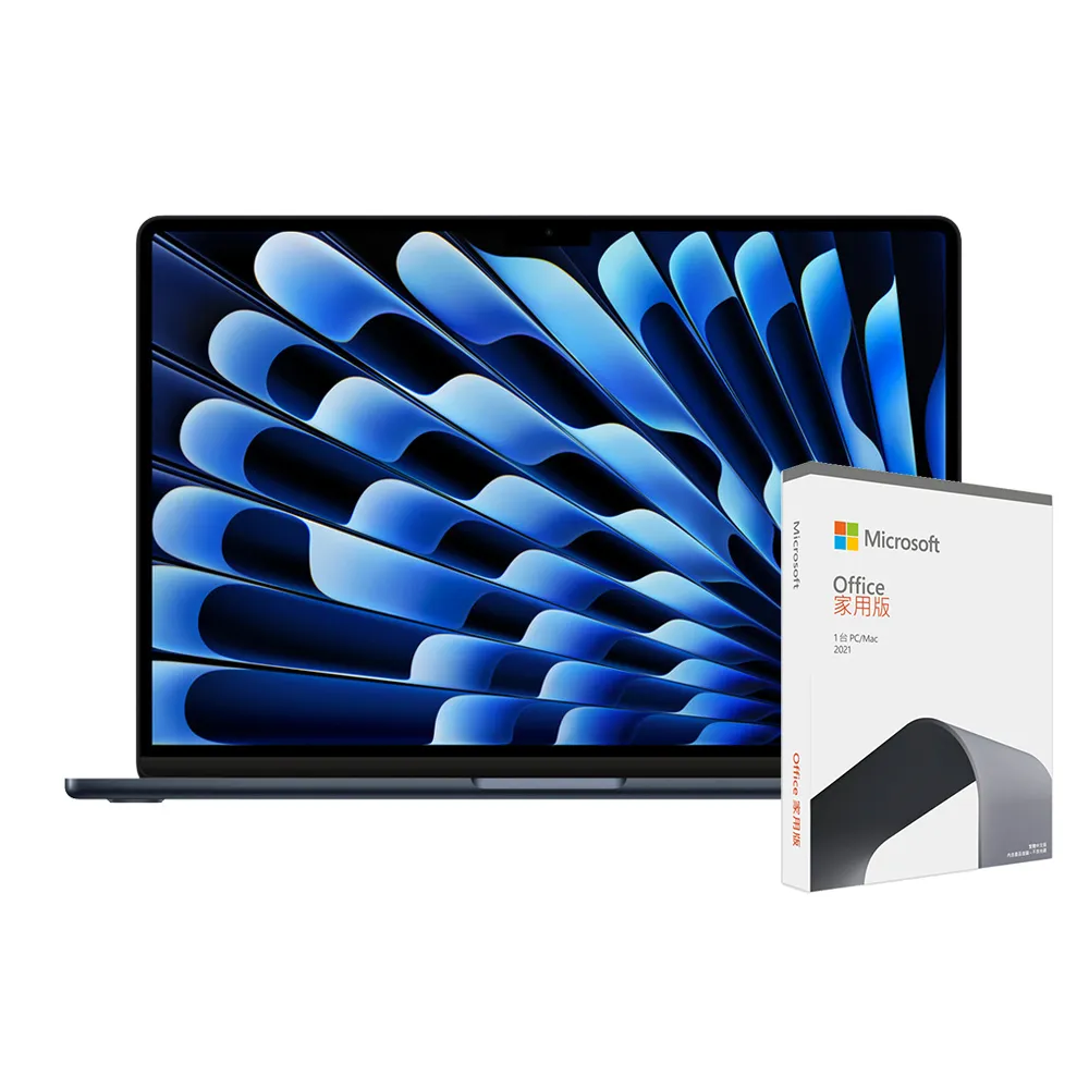 【Apple】office 2021家用版★MacBook Air 13.6吋 M3 晶片 8核心CPU 與 10核心GPU 8G/512G SSD