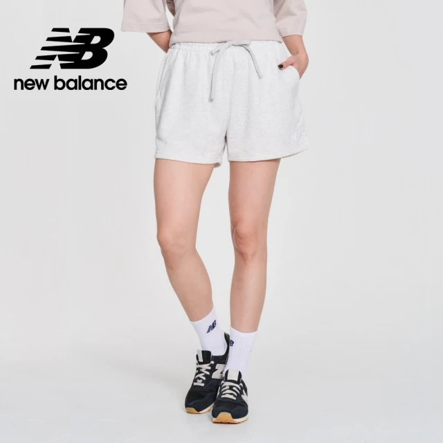 NEW BALANCE NB 刺繡小LOGO棉質短褲_女性_淺灰色_WS41500AHH(美版 版型偏大)