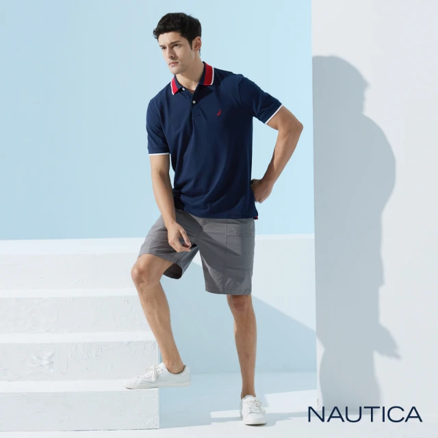 NAUTICA 男裝 吸濕排汗休閒短褲(深灰)