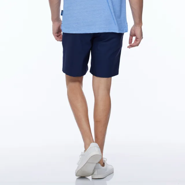 【NAUTICA】男裝 經典素面休閒短褲(藍色)