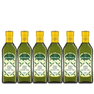 【Olitalia 奧利塔】純橄欖油禮盒組(500mlx6瓶)