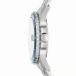 【FOSSIL】Blue 幾何玩趣日曆手錶 銀色不鏽鋼錶帶 42MM(FS6050)