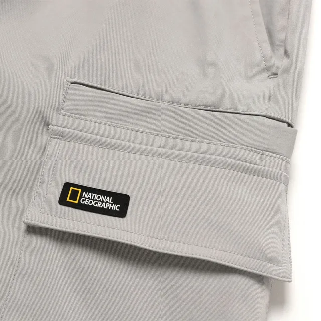 【National Geographic 國家地理官方旗艦】男裝 工裝短褲 - 米色(舒適材質/口袋收納)