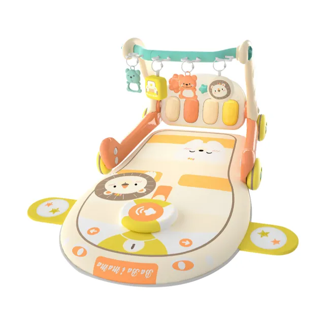 【JoyNa】嬰兒健力架 學步車(踢踢琴 寶寶健身架 遊戲墊 腳踏鋼琴音樂毯 嬰兒玩具)