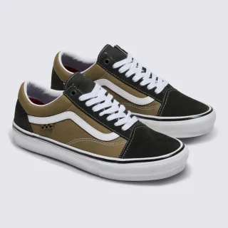 【VANS 官方旗艦】Skate Old Skool 男女款橄欖綠色專業滑板鞋/休閒鞋/帆布