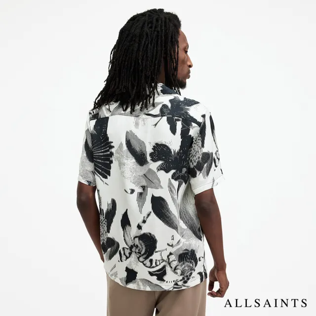 【ALLSAINTS】FREQUENCY 人造絲寬鬆短袖夏威夷手繪花卉印花襯衫 MS064Y(舒適版型)