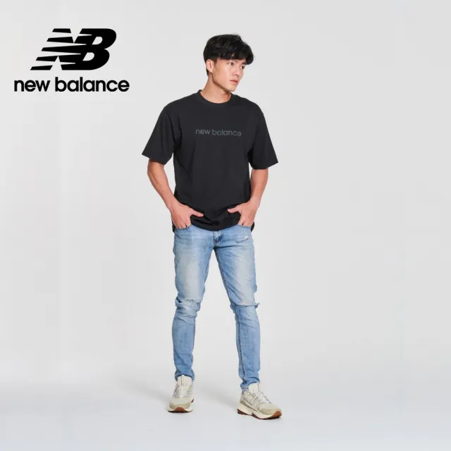 【NEW BALANCE】NB 棉質短袖上衣_男性_黑色_MT41559BK(美版 版型偏大)