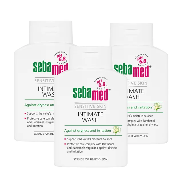 【SEBAMED 施巴】衛生護潔露200mlx3入(總代理)