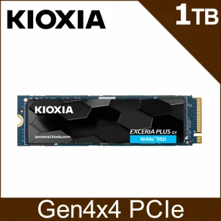 KIOXIA 鎧俠】EXCERIA PLUS G3 1TB M.2 2280 PCIe NVMe Gen4x4 SSD