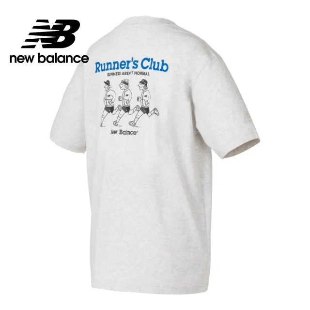 【NEW BALANCE】NB BOY系列 RUNNER CLUB插畫短袖上衣_MT41959AHH_男性_花灰色