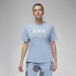 【NIKE 耐吉】短袖 上衣 T恤 運動 休閒 女 AS W J SS GF GFX FLT TEE 藍色 Jordan 喬丹(FQ3241436)