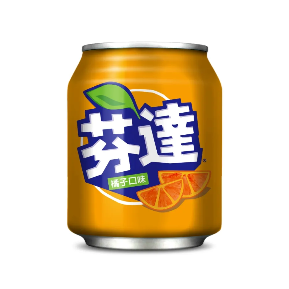 【Fanta 芬達】橘子汽水 易開罐250mlx3箱(共72入)