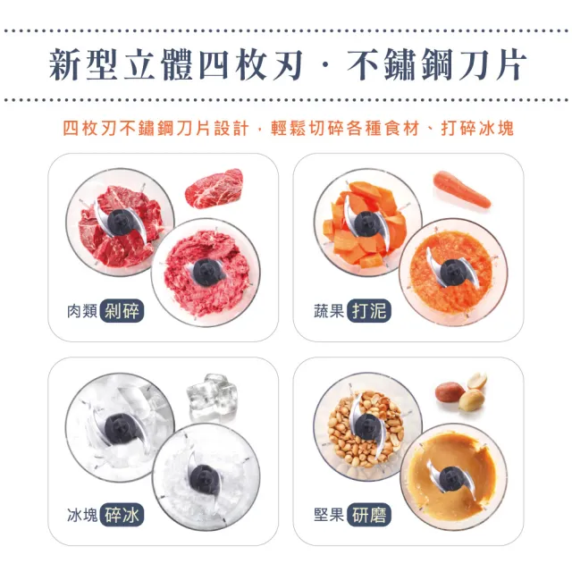 【KINYO】多功能電動食物調理機(可打冰沙、果汁、寶寶副食品、各式食物JC-023)