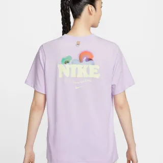 【NIKE 耐吉】短袖 上衣 T恤 運動 休閒 女 AS W NSW TEE ESSNTL GCEL 紫色 水彩(HF6180517)