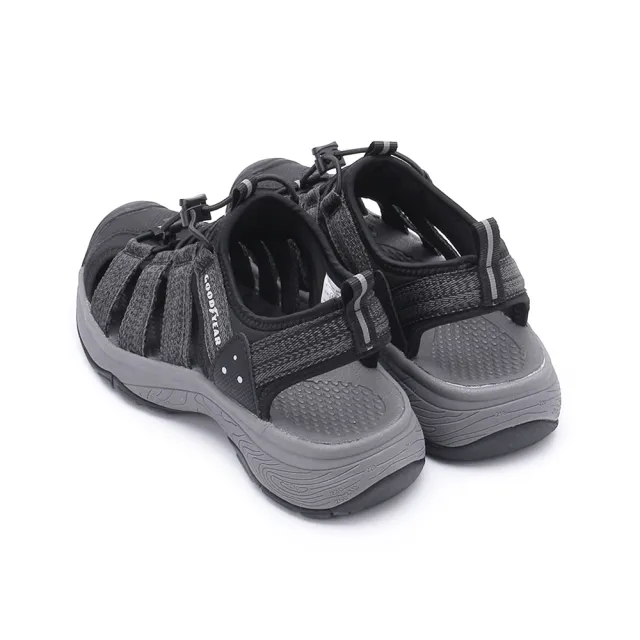 【GOODYEAR 固特異】盛夏探險護趾織帶運動涼鞋 黑 女鞋 GAWS42610