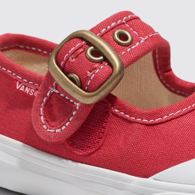 【VANS 官方旗艦】Mary Jane 小童款紅色滑板鞋/休閒鞋