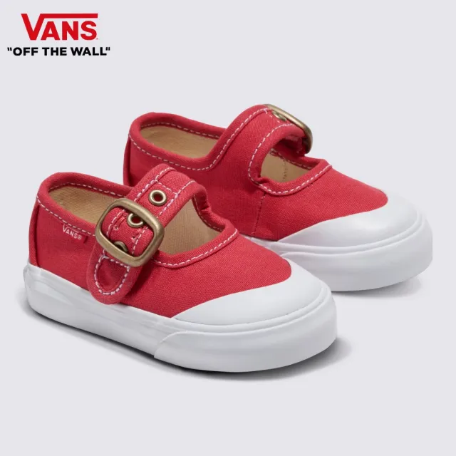 【VANS 官方旗艦】Mary Jane 小童款紅色滑板鞋/休閒鞋