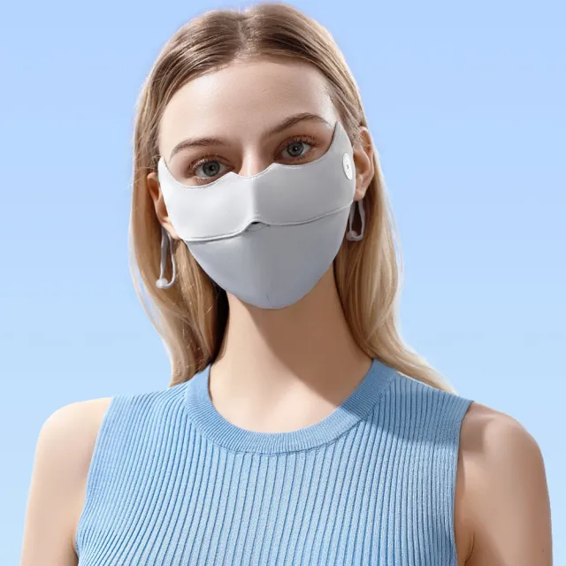 【OMG】2入組 冰絲防曬口罩 抗UV立體貼合 夏季防曬傷防紫外線面罩