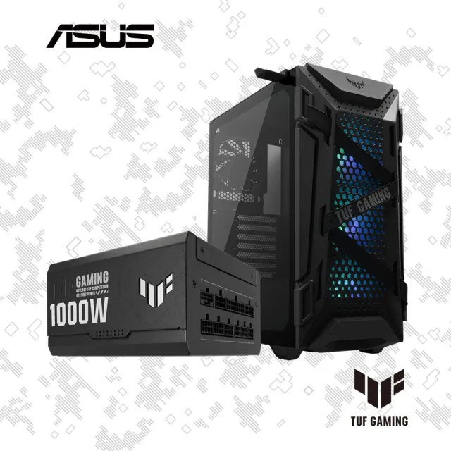 【ASUS 華碩】機殼+1000W★TUF GT301電競機殼+1000W ATX3.0 金牌電源供應器