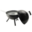 【YU Living 信歐傢居】北歐風鐵製BBQ迷你球狀烤爐(黑色/悶烤爐 烤肉爐)