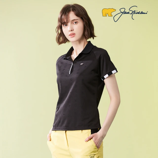 BLKTEE GOLF 菱格皮領女長袖-白(高爾夫長袖上衣 