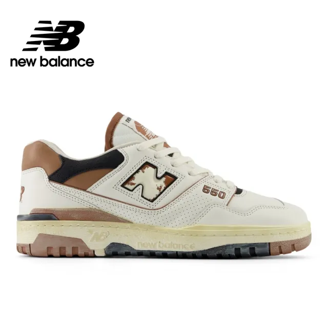 【NEW BALANCE】NB 復古鞋/運動鞋_男鞋/女鞋_仿舊米白棕_BB550VGC-D