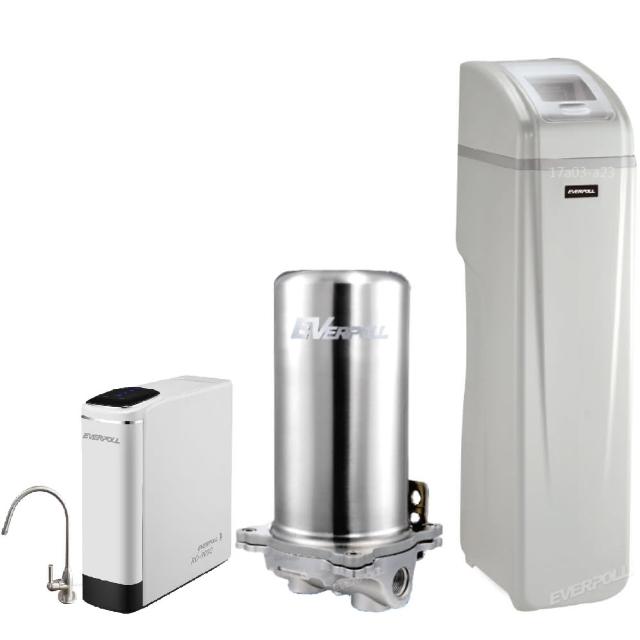 【EVERPOLL】傳家寶全戶濾淨+智慧型軟水機+直出RO淨水器(FH-301+WS-1500+RO-900G)