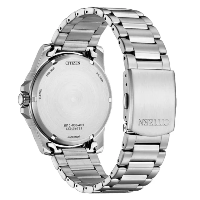 【CITIZEN 星辰】GENTS 光動能 浪紋錶盤潮男腕錶-藍41.5mm(AW1810-85L 防水100米)