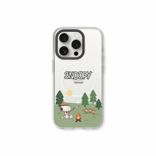 【RHINOSHIELD 犀牛盾】iPhone 12系列 Clear MagSafe兼容 磁吸透明手機殼/史努比-露營趣(Snoopy)